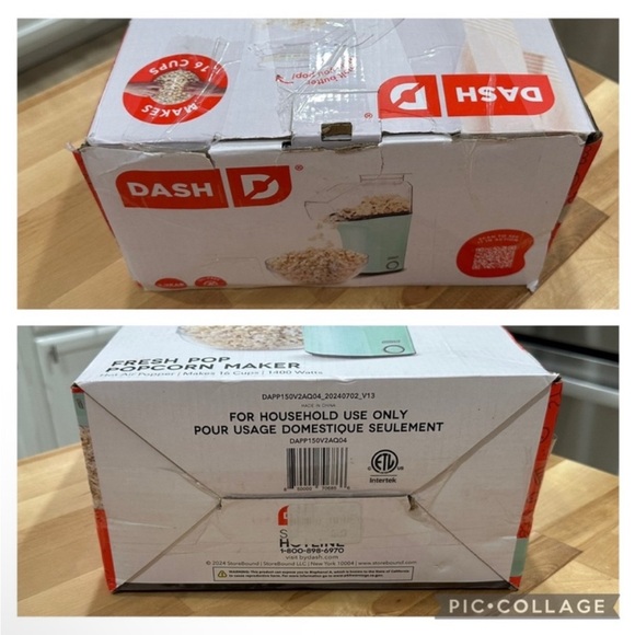 New! DASH Fresh Pop Hot Air Popcorn Maker Makes 16 Cups - Picture 16 of 16